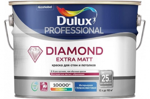 Краска Dulux Diamond Extra Matt BC 9 л глубокоматовая латексная краска